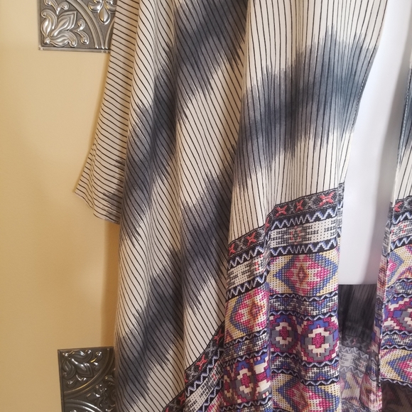 Look Mixed Print Kimono Lightweight Free Size - Picture 2 of 6